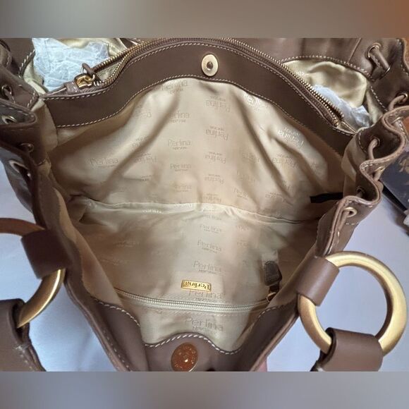 Perlina NWT camel color hobo style purse - Picture 6 of 8